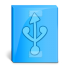 HDD USB Blue Icon 72x72 png